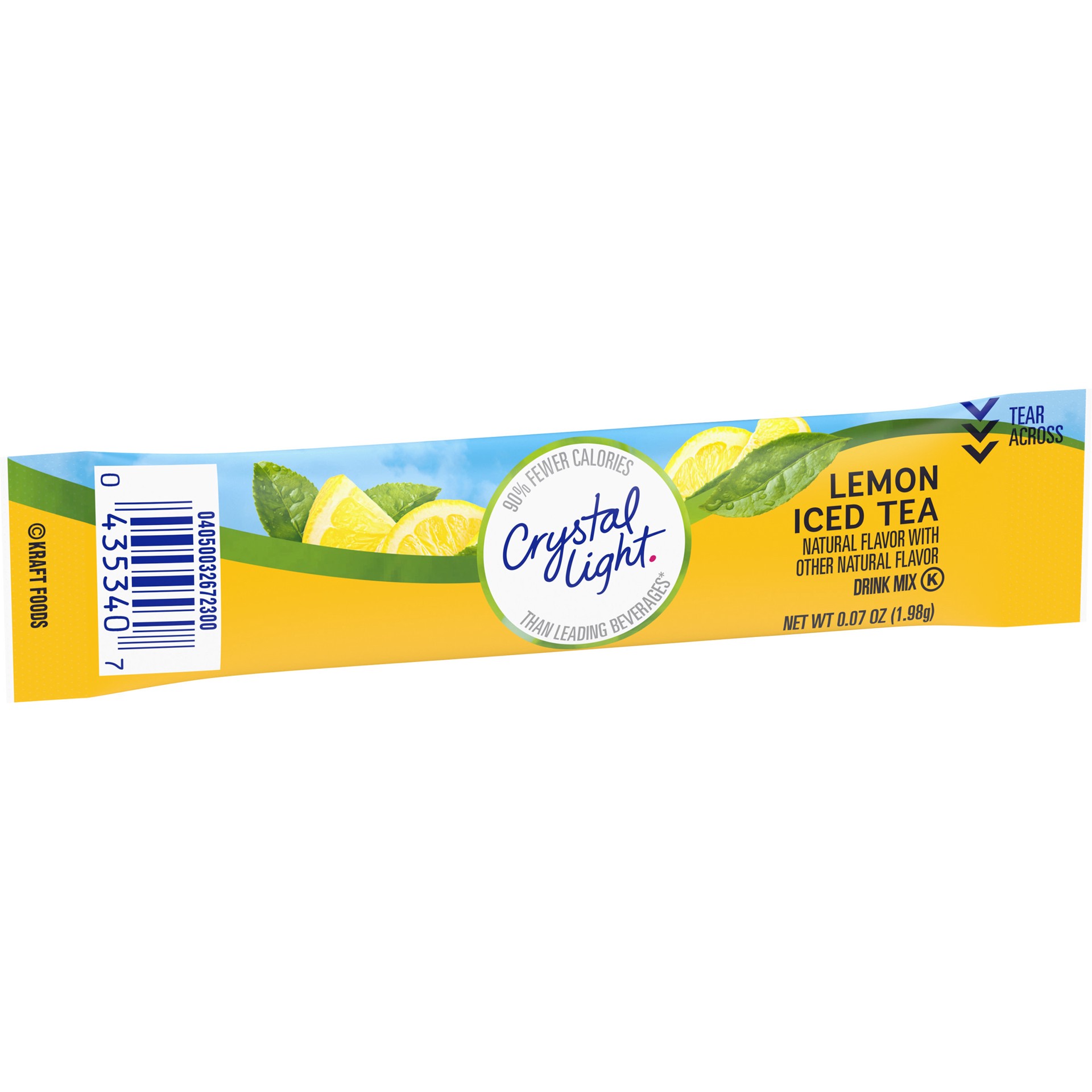 slide 3 of 5, Crystal Light On-The-Go Sugar Free Lemon Iced Tea Powdered Drink Mix, Low Caffeine, 0.07 oz Packet, 10 ct; 0.07 oz