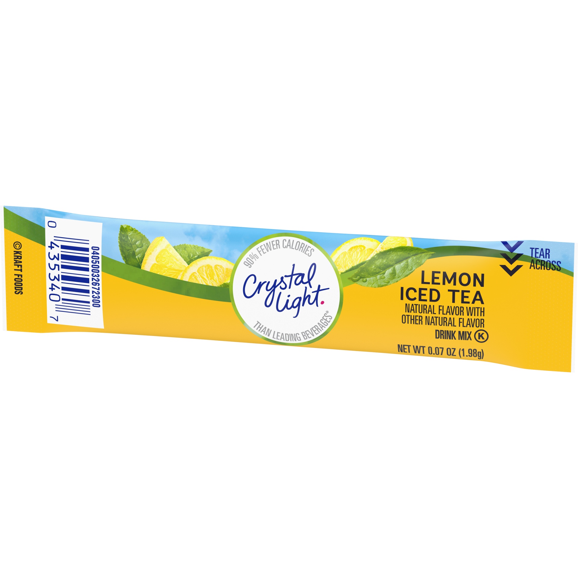slide 3 of 6, Crystal Light On-The-Go Sugar Free Lemon Iced Tea Powdered Drink Mix, Low Caffeine, 10 ct; 0.07 oz