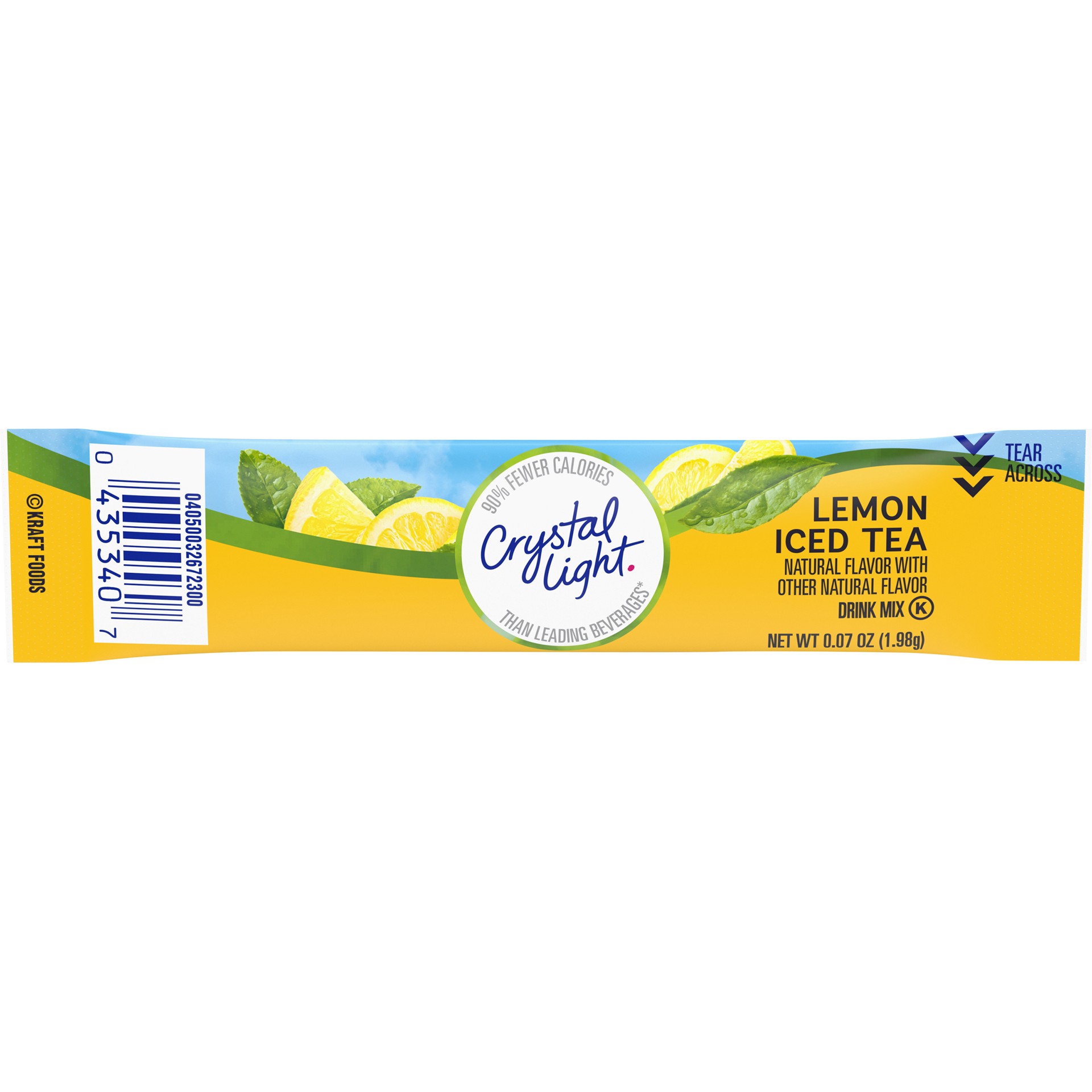 slide 1 of 5, Crystal Light On-The-Go Sugar Free Lemon Iced Tea Powdered Drink Mix, Low Caffeine, 0.07 oz Packet, 10 ct; 0.07 oz