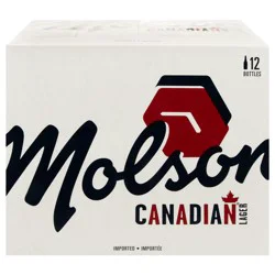 Molson Canadian Lager Beer, 12 Pack, 11.5 fl oz Bottles