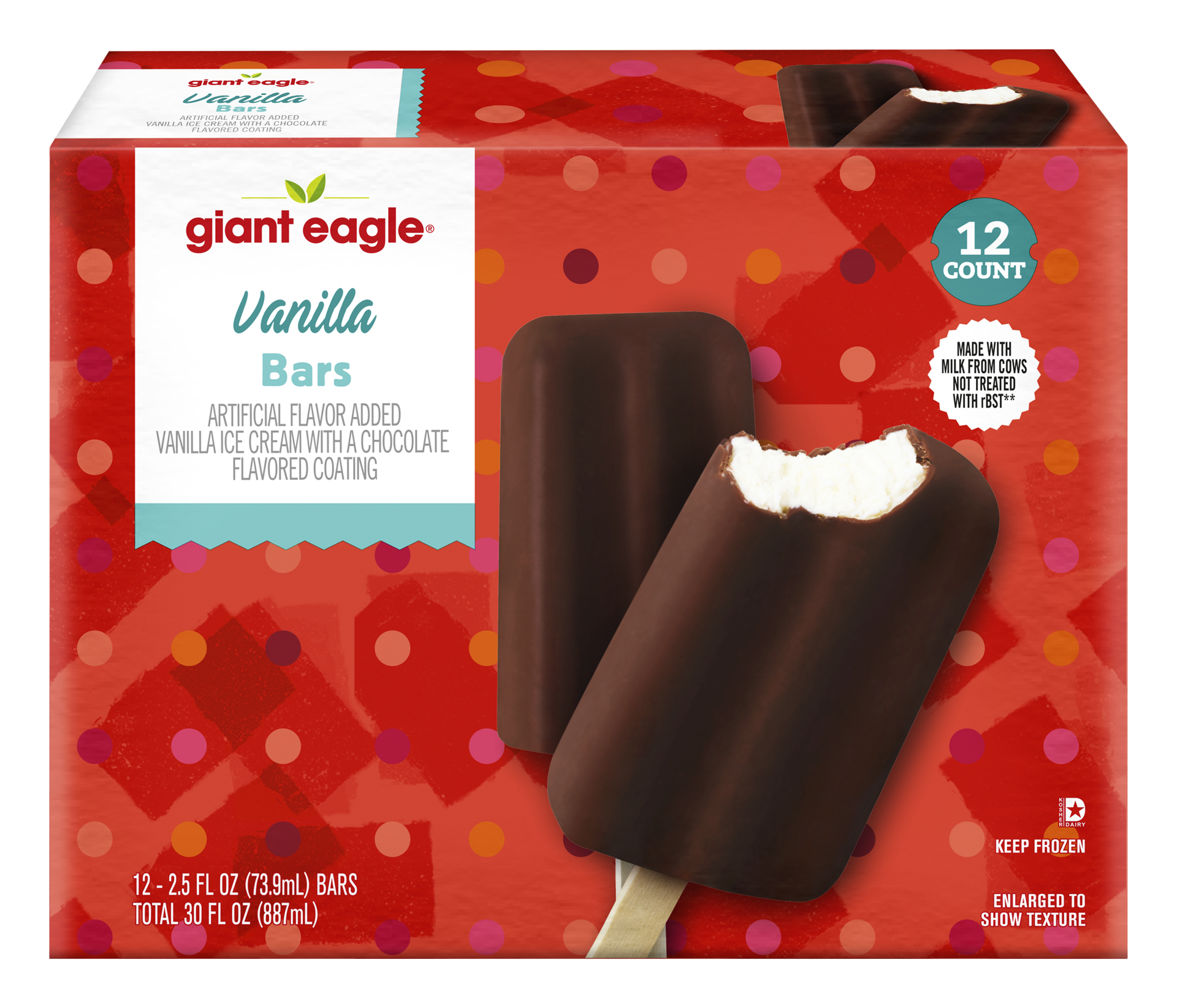 slide 1 of 1, Ge Ice Cream Bar, 12 ct