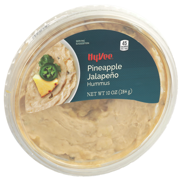 slide 1 of 1, Hy-vee Pineapple Jalapeno Hummus, 10 oz
