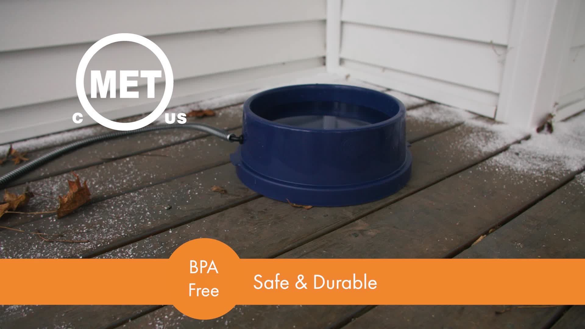 slide 2 of 10, K & H K&H Pet Products Thermal-Bowl Outdoor Heated Cat & Dog Water Bowl Blue 96 Ounces, SM