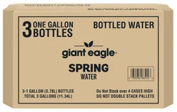 Giant Eagle Spring Water, 3 pack, 1 gallon each