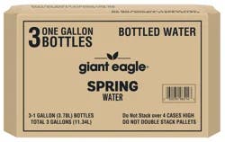 Giant Eagle Spring Water, 3 pack, 1 gallon each