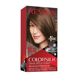 Revlon Colorsilk Beautiful Color Treatment, Permanent, Medium Brown 41