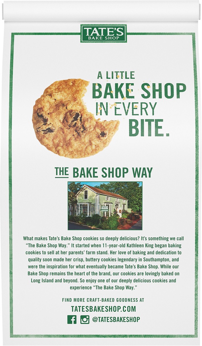 slide 13 of 14, "tate's Gltn Free Oatmeal Raisin", 7 inoz in