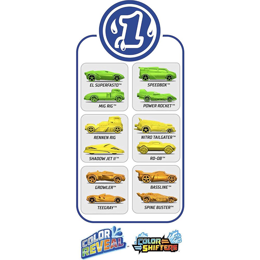 slide 5 of 5, Mattel Hot Wheels Color Reveal Car Toys, 1 ct