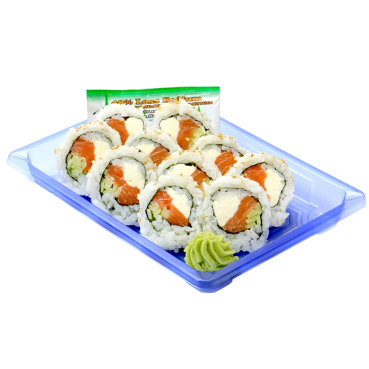 slide 1 of 1, Southern Tsunami Cream Cheese Salmon Roll Sushi, 10.5 oz