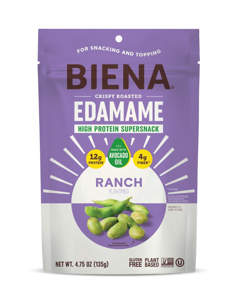 slide 1 of 2, Biena Snacks Roasted Ranch Edamame, 4.75 oz