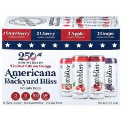 Carbliss Americana Backyard Bliss Variety Pack, 8 pk, Strawberry/Cherry/Apple/Grape
