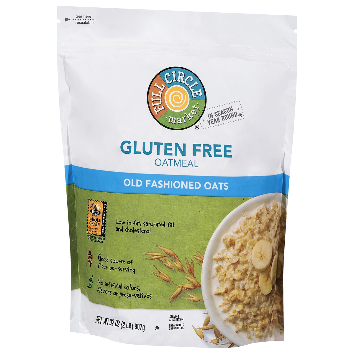 slide 3 of 9, Full Circle Market Gluten Free Old Fashioned Oats Oatmeal 32 oz, 32 oz