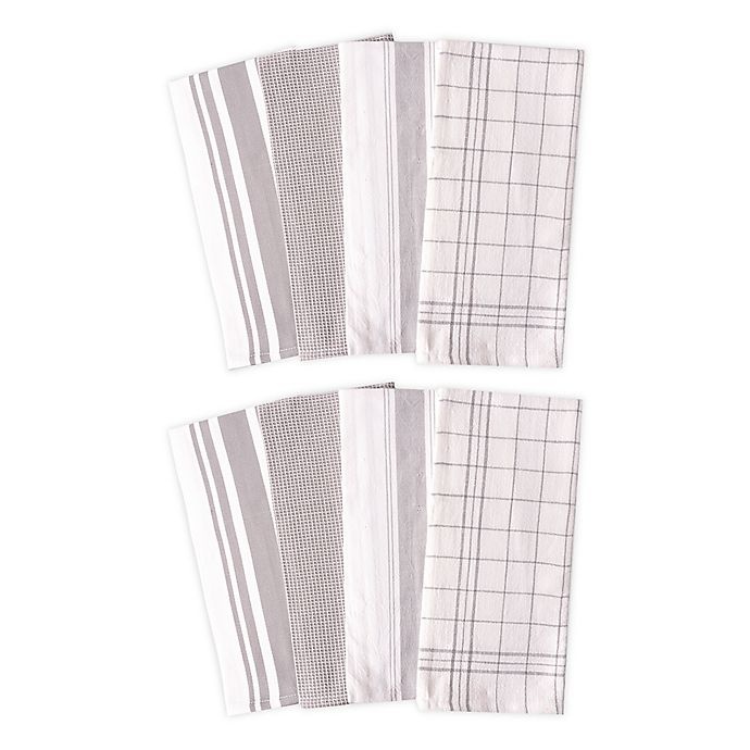 slide 1 of 2, Artisanal Kitchen Supply All Purpose Kitchen Towels - Grey, 8 ct