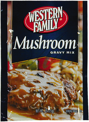 slide 1 of 1, Western Family Mushroom Gravy Mix Packet, 0.75 oz