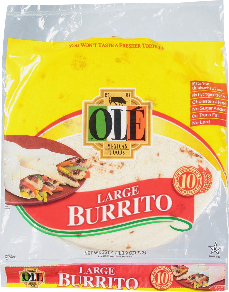 slide 4 of 13, Ole Burrito Large 10 ea, 10 ct