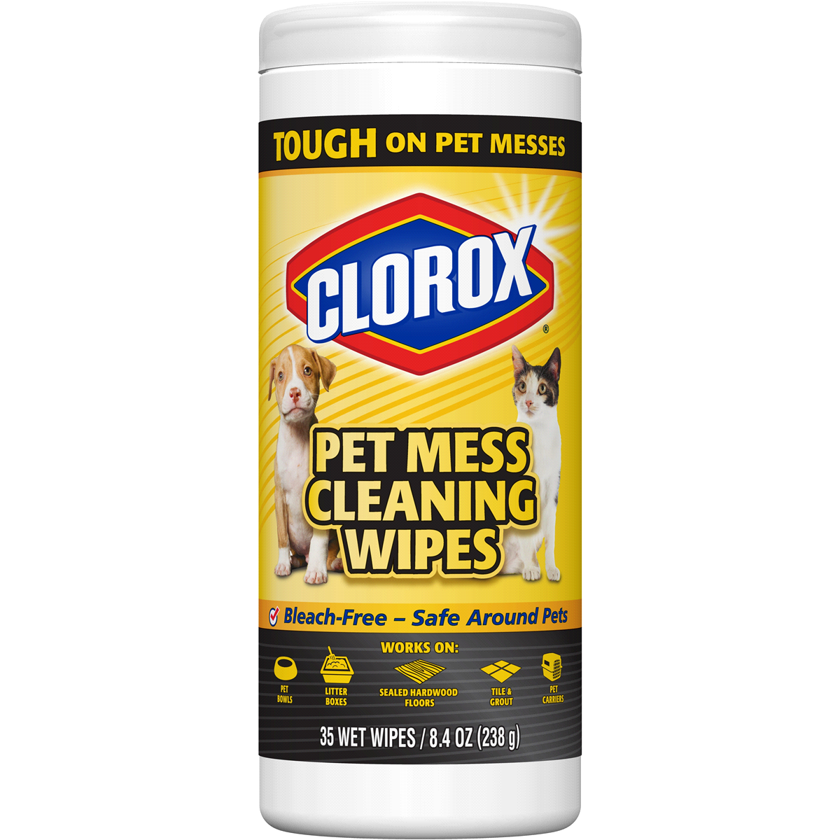 slide 1 of 1, Clorox Pet Mess Cleaning Wipes, 35 ct