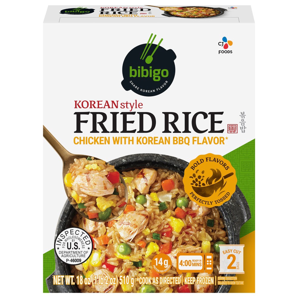 slide 1 of 4, Bibigo Frozen Korean Style Fried Rice Chicken - 18oz, 18 oz