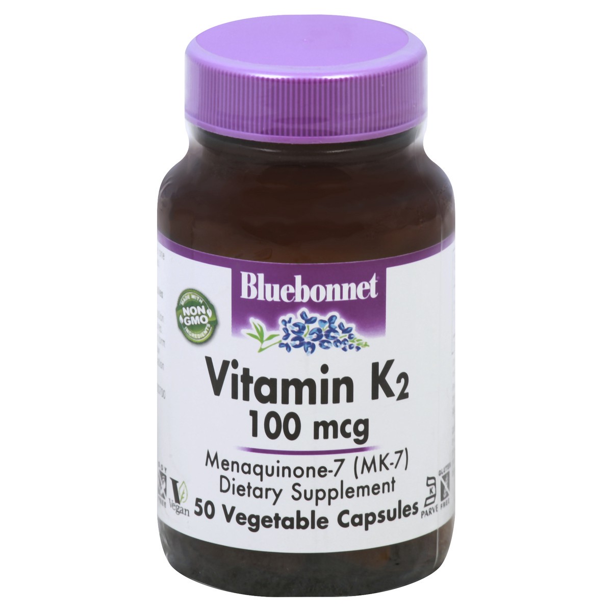 slide 10 of 11, Bluebonnet Nutrition Bluebonnet Vitamin K2, 100 Mcg, Vegetable Capsules, 60 ct