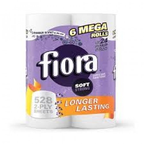 slide 1 of 1, Fiora Lavender Mega Roll Bath Tissue, 6 ct