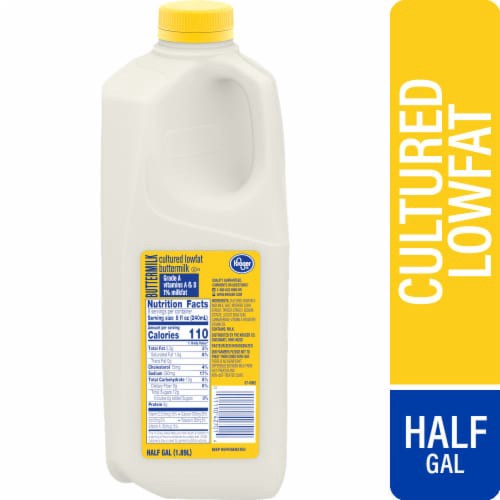 slide 1 of 4, Kroger Cultured Low Fat Buttermilk, 1/2 gal