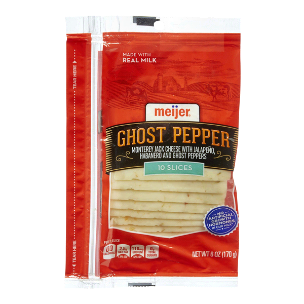 slide 1 of 1, Meijer Ghost Pepper Sliced Cheese, 6 oz