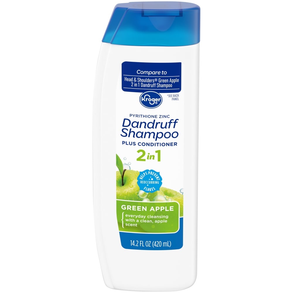 slide 1 of 1, Kroger 2-In-1 Everyday Cleansing Clean Apple Scent Dandruff Shampoo Plus Conditioner, 14.2 fl oz