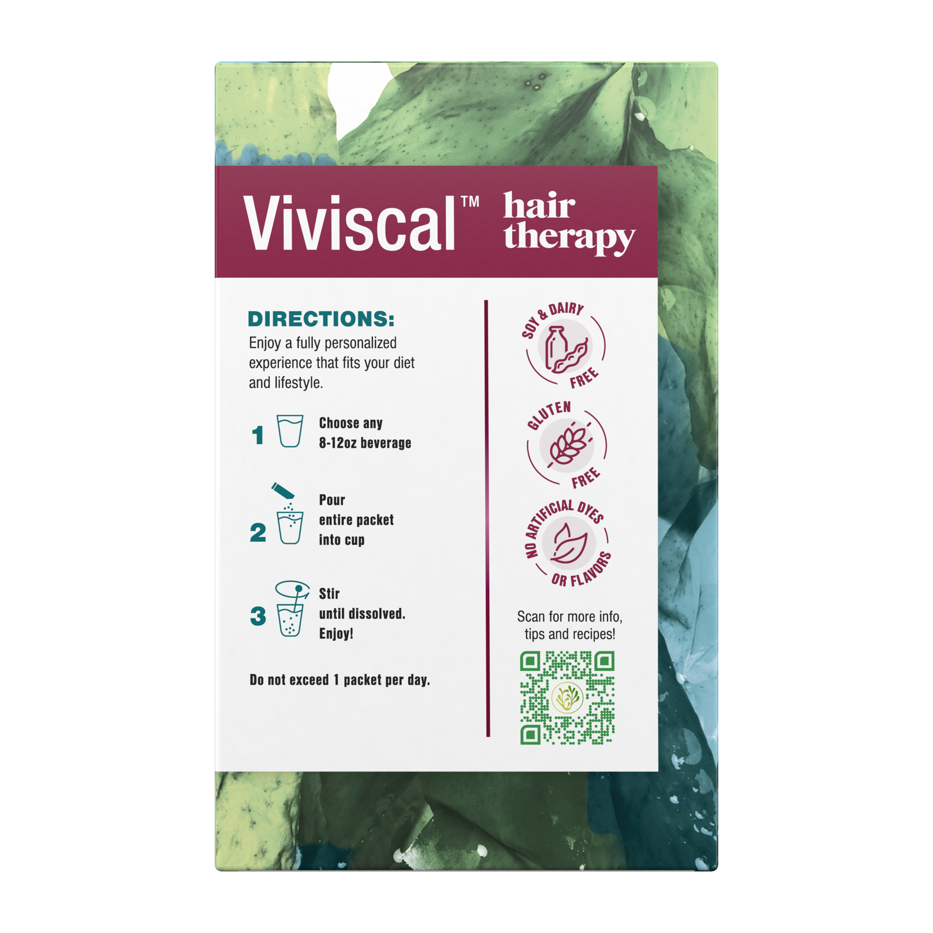 slide 5 of 5, Viviscal Hair Therapy Stress Relief Supplement | Marine Collagen, Biotin, Ashwagandha | Vanilla Powder Packets, 30ct, 30 ct