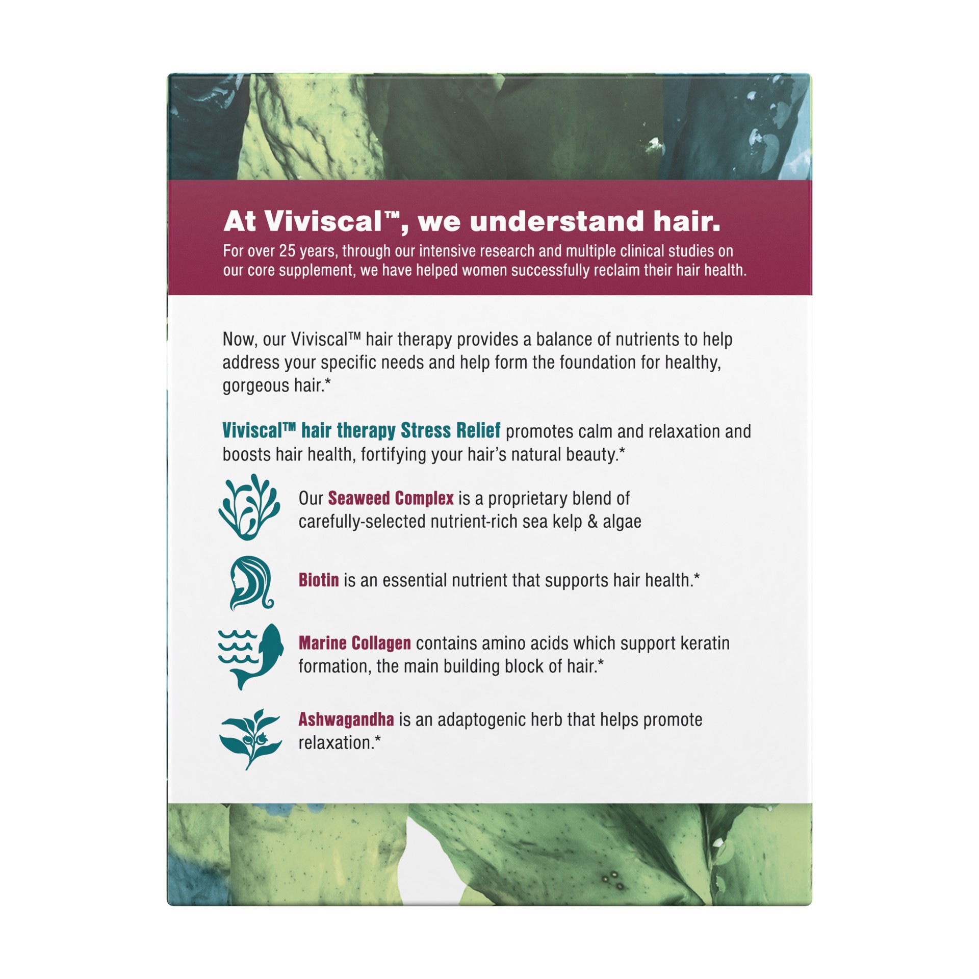 slide 4 of 5, Viviscal Hair Therapy Stress Relief Supplement | Marine Collagen, Biotin, Ashwagandha | Vanilla Powder Packets, 30ct, 30 ct