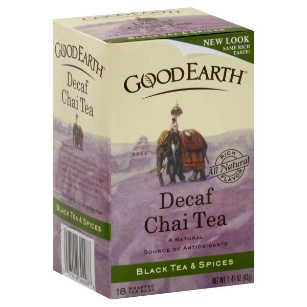 slide 1 of 1, Good Earth Chai Tea, Decaf, 18 ct