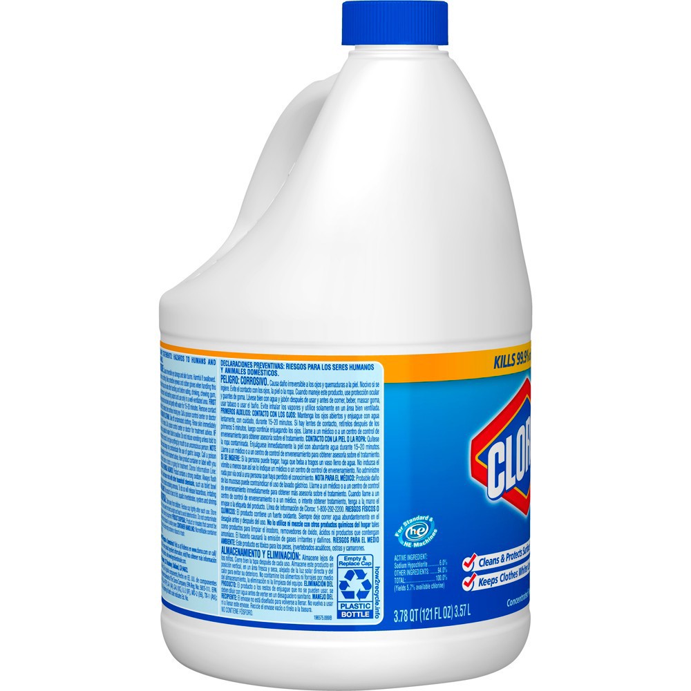 slide 4 of 4, Clorox™ Disinfecting Bleach, Regular - 121 Ounce Bottle, 121 oz