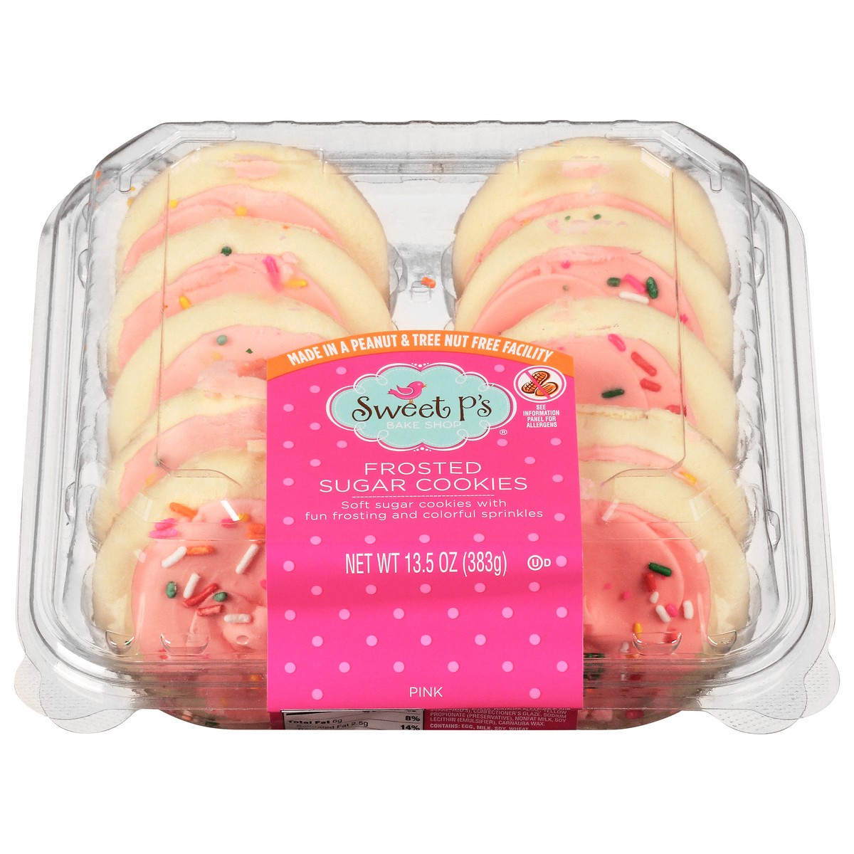 slide 1 of 14, Sweet P's Bake Shop Pink Frosted Sugar Cookies 13.5 oz, 13.5 oz