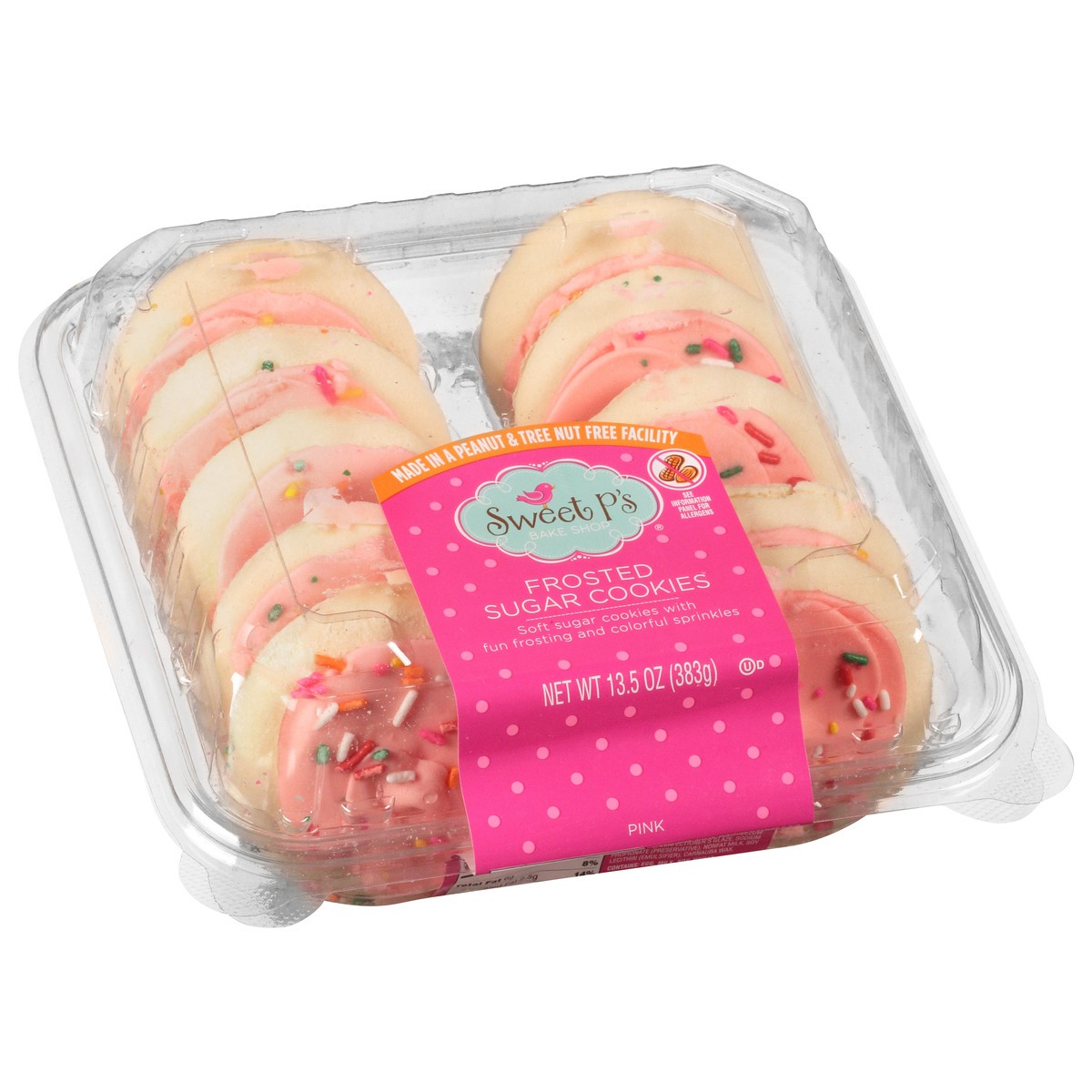 slide 3 of 14, Sweet P's Bake Shop Pink Frosted Sugar Cookies 13.5 oz, 13.5 oz