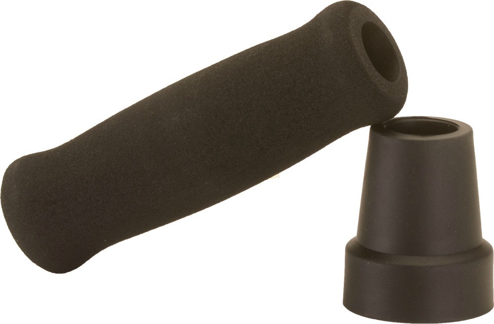 slide 1 of 5, Nova Cane Tip And Grip Replacement Kit - Black, 1 ct