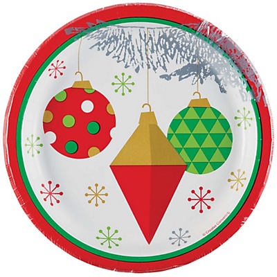 slide 1 of 1, Creative Converting Lunch Plate Bright Christmas Tree, 8 ct