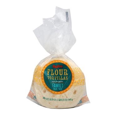 slide 1 of 1, Hy-Vee Flour Tortilla Great For Fajitas Family Size, 20Ct, 1 ct