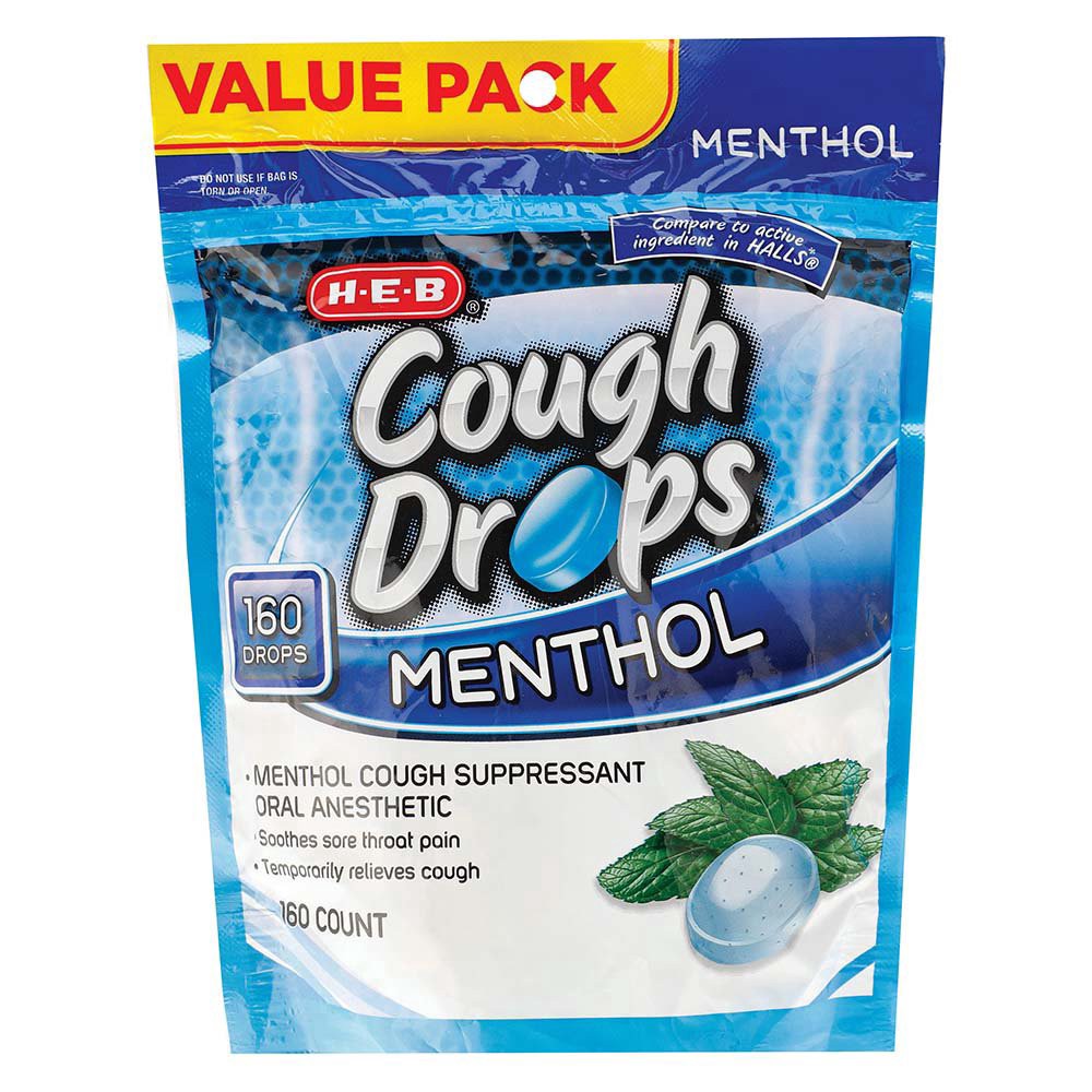 slide 1 of 1, H-E-B Cherry Cough DropsValue Pack, 160 ct