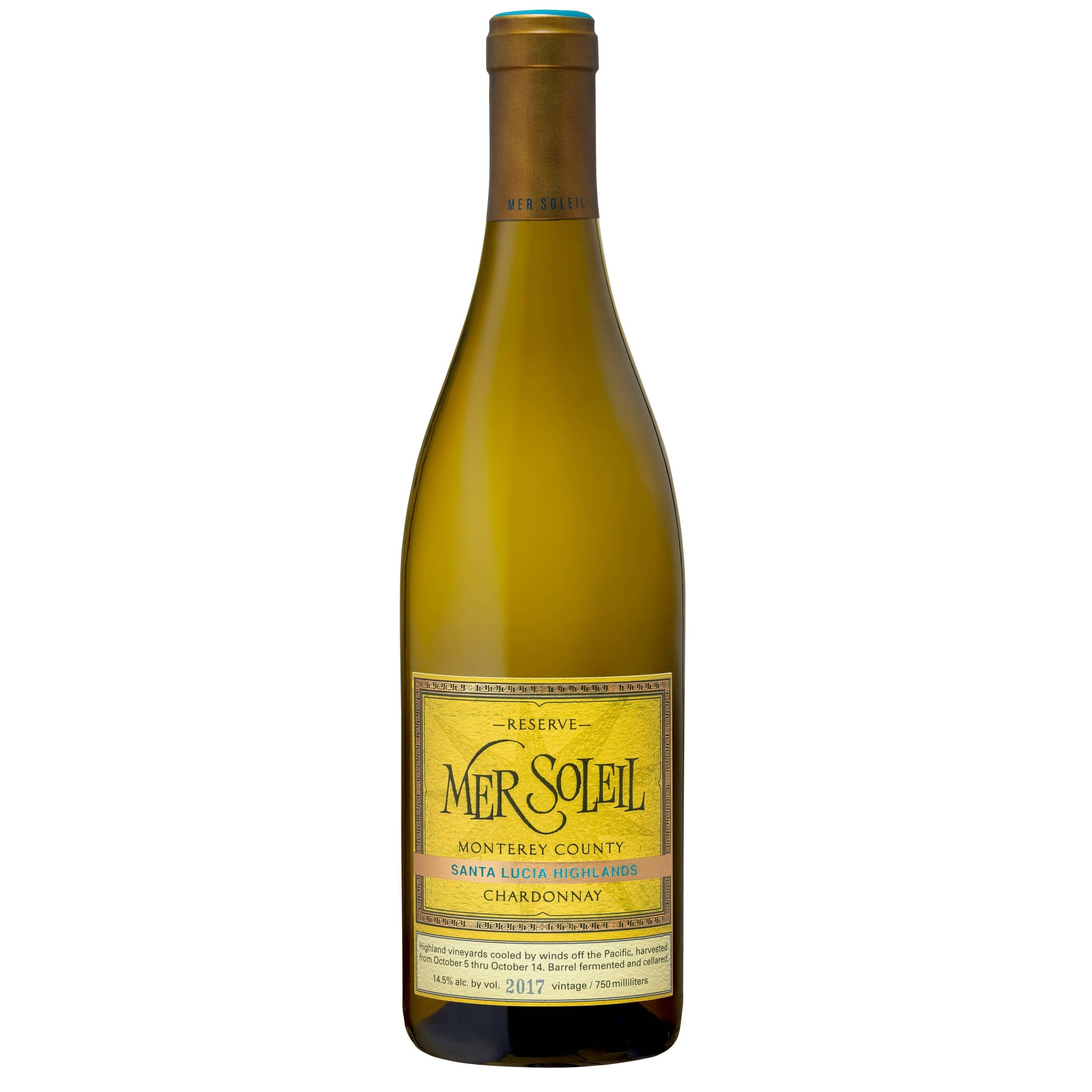 slide 1 of 2, Mer Soleil Santa Lucia Highlands Chardonnay White Wine Bottle, 750 ml