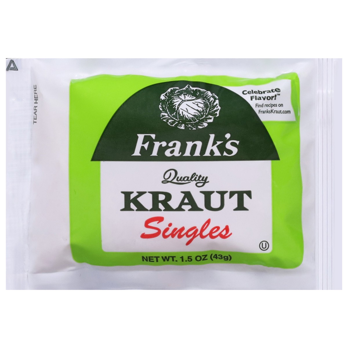 slide 1 of 1, Frank's Singles Kraut 1.5 oz, 1.5 oz