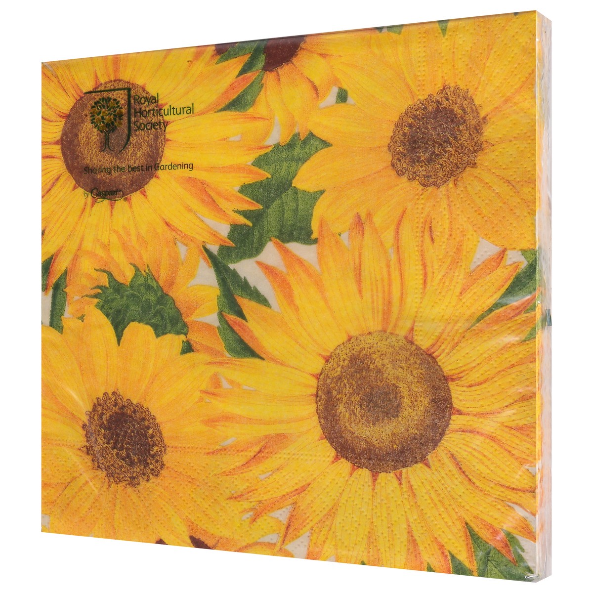 slide 3 of 9, Caspari Triple-Ply Sunflowers Napkins 20 ea, 1 ct