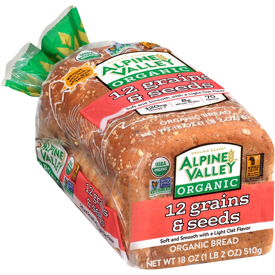 Alpine Valley Organic 12 Grains & Seeds Bread 18 oz Shipt