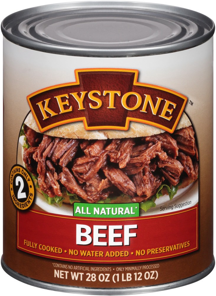 slide 1 of 3, Keystone All Natural Beef, 28 oz