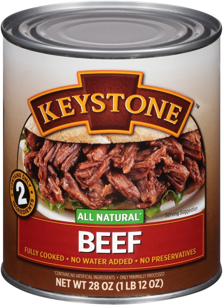 slide 1 of 3, Keystone All Natural Beef, 28 oz
