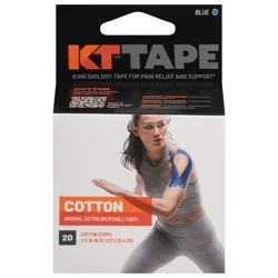 KT Tape Blue Cotton Kinesiology Tape - 20 ea
