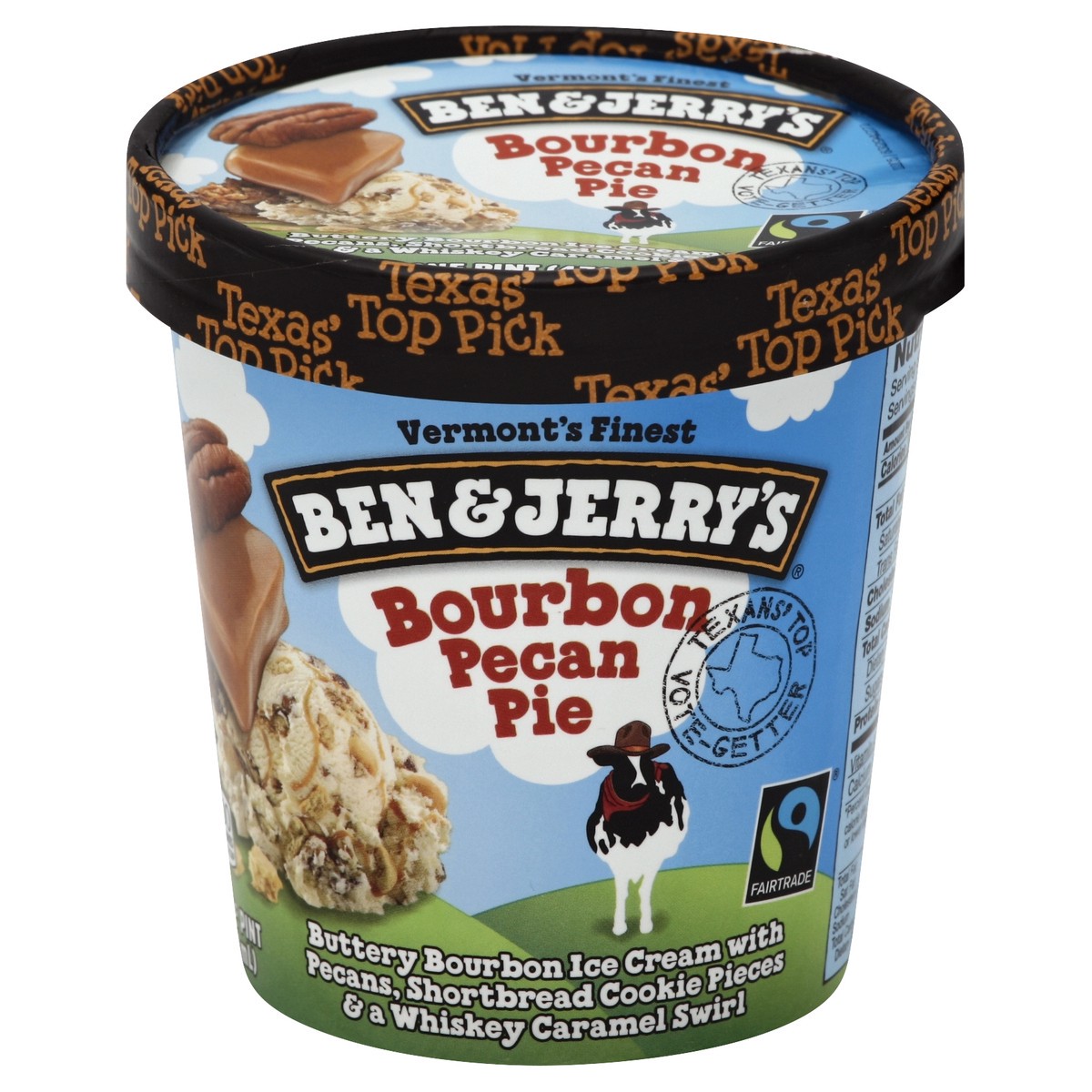 slide 4 of 4, Ben & Jerry's Bourbon Pecan Pie Ice Cream, 16 oz