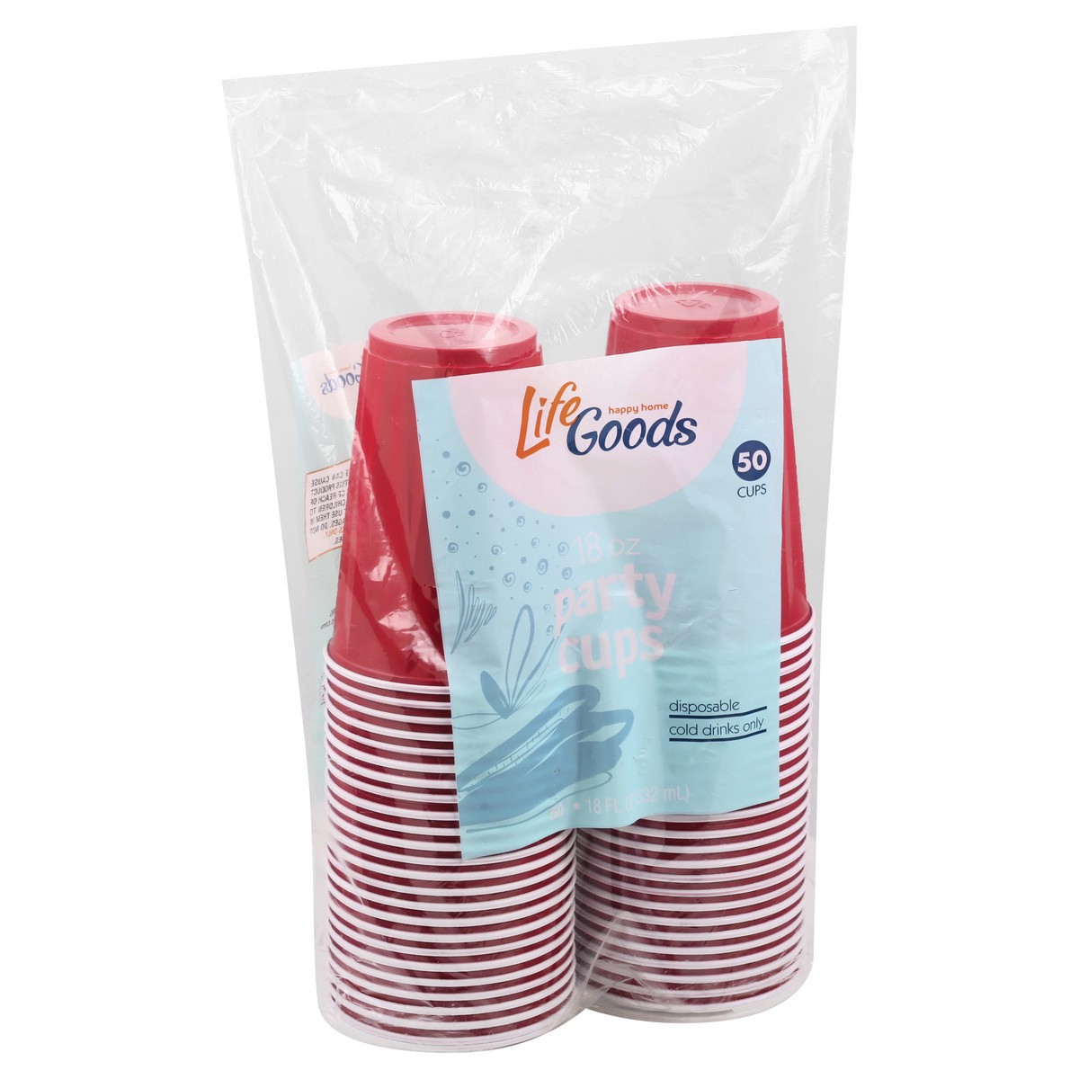 slide 2 of 8, Life Goods 18 Ounce Party Cups 50 ea, 50 ct