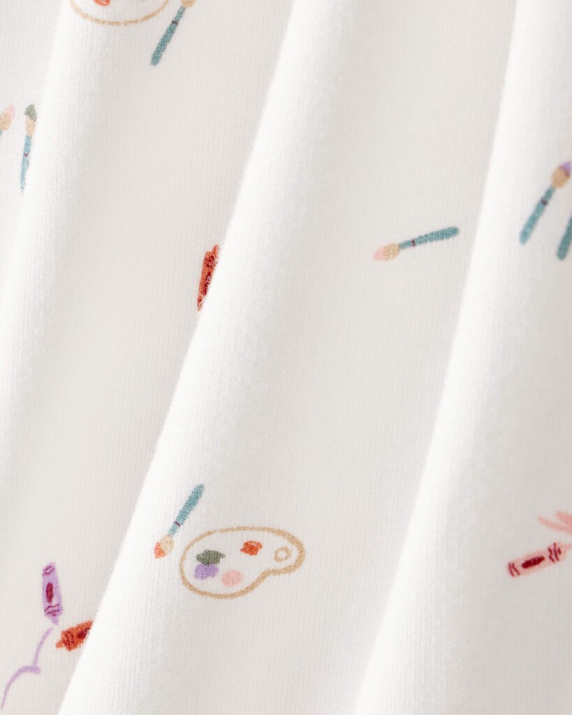 slide 3 of 5, Carter's Carters Baby Girl Paint Print PurelySoft Long-Sleeve Multipack Bodysuits - White/Purple Purple/White 12M, 1 ct