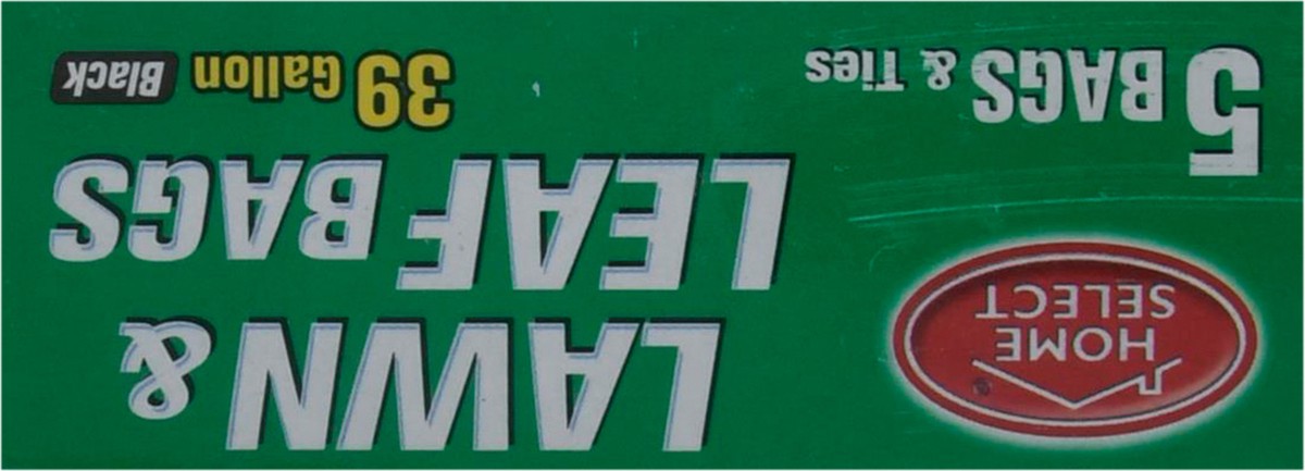 slide 3 of 13, Home Select Black 39 Gallon 2-Ply Strength Lawn & Leaf Bags & Ties 5 ea, 5 ct