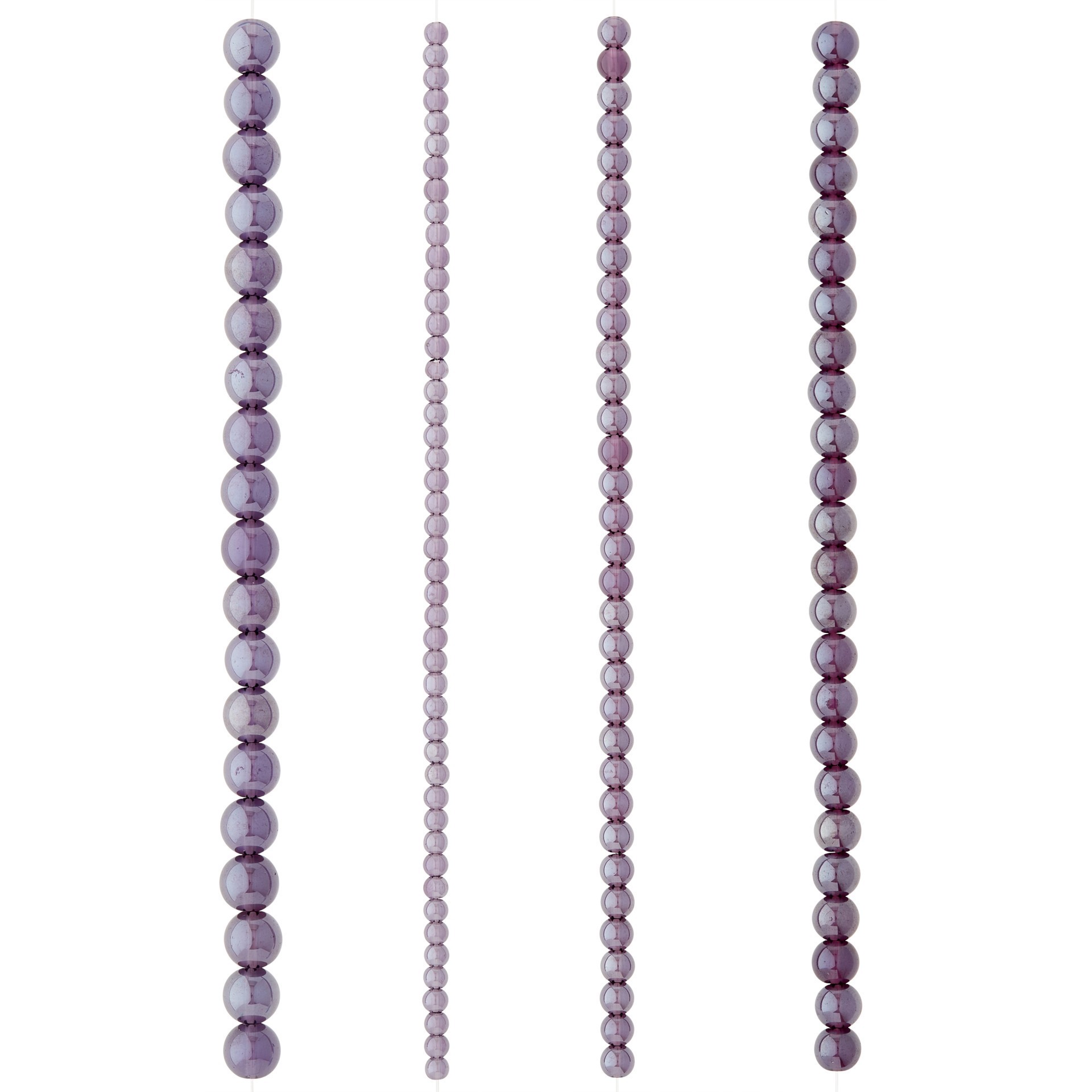 slide 3 of 3, Purple Glass Round Beads By Bead Landing, 6 mm