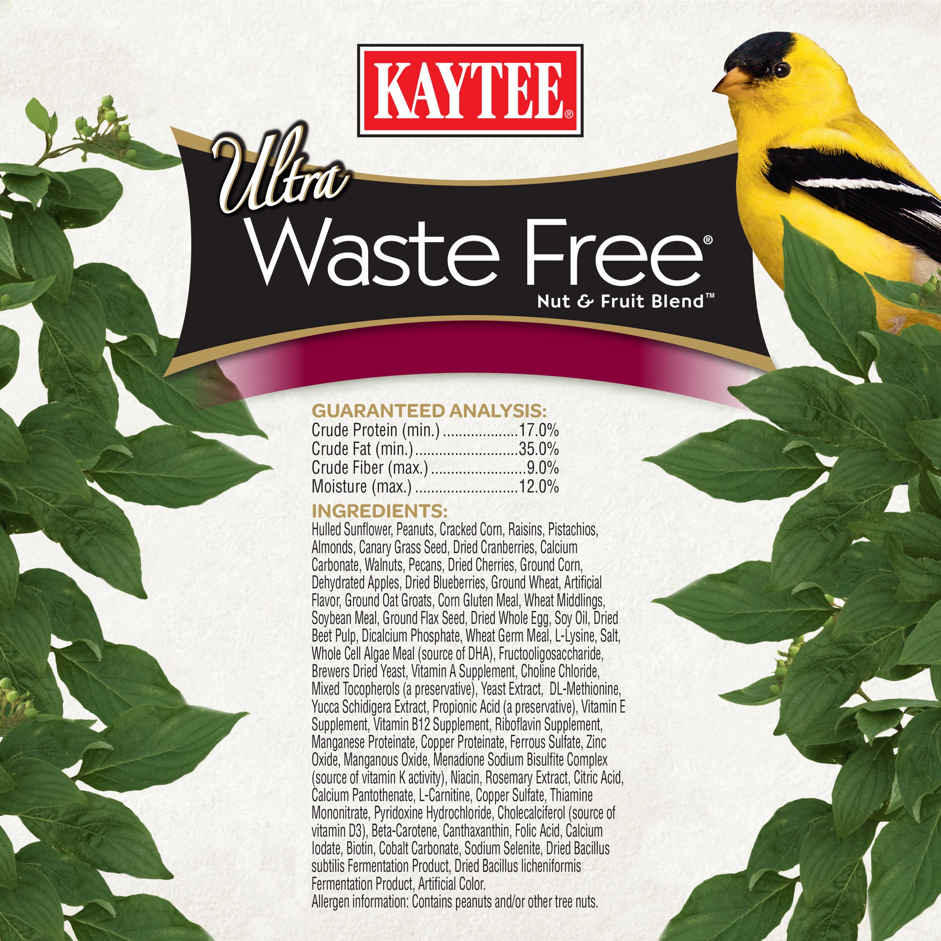slide 4 of 5, Kaytee Ultra Waste Free Nut & Fruit Blend 5.5 pounds, 5.5 lb