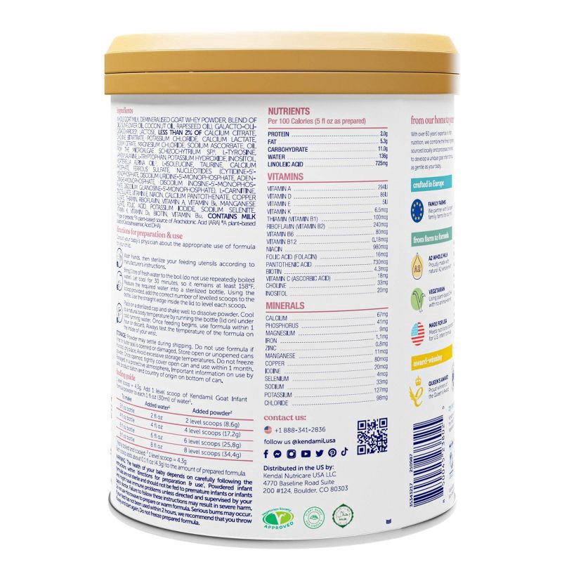 slide 3 of 6, Kendamil 0-12 months Infant Formula Baby 28.2 oz, 28.2 oz